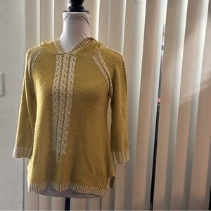 Yellow and White Women's Sweater